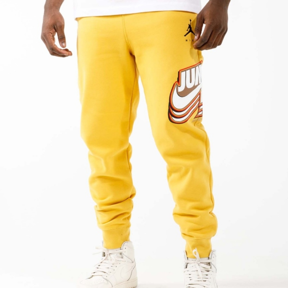 New Nike Air Jordan Jumpman Gold Joggers Sweatpants DC9608-781 - Picture 1 of 13